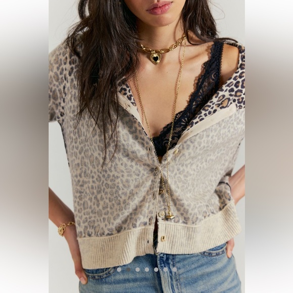 Free People Nocturnal Patterned Cardi - Picture 2 of 9